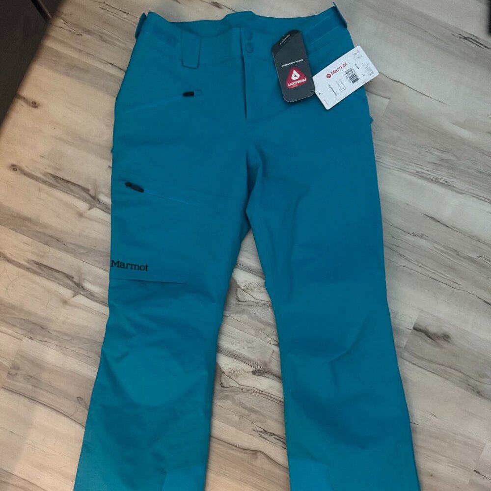 Marmot Refuge Women's Ski Pant, size small, blue